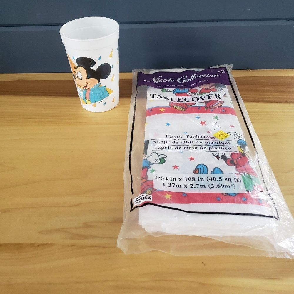 90s Mickey Mouse Paper Tablecloth‎